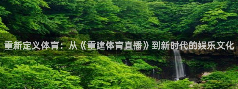 斗球猛哥直播间：重新定义体育：从《重建体育直播》到新时代的娱乐文化